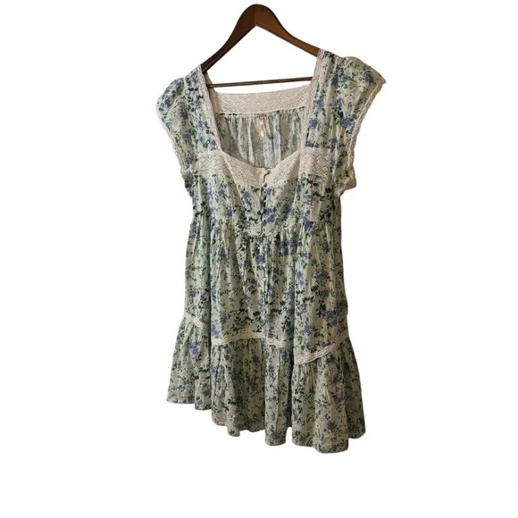 NWOT Free People Alessia Printed Mini Floral Dress Size Medium - Picture 8 of 13